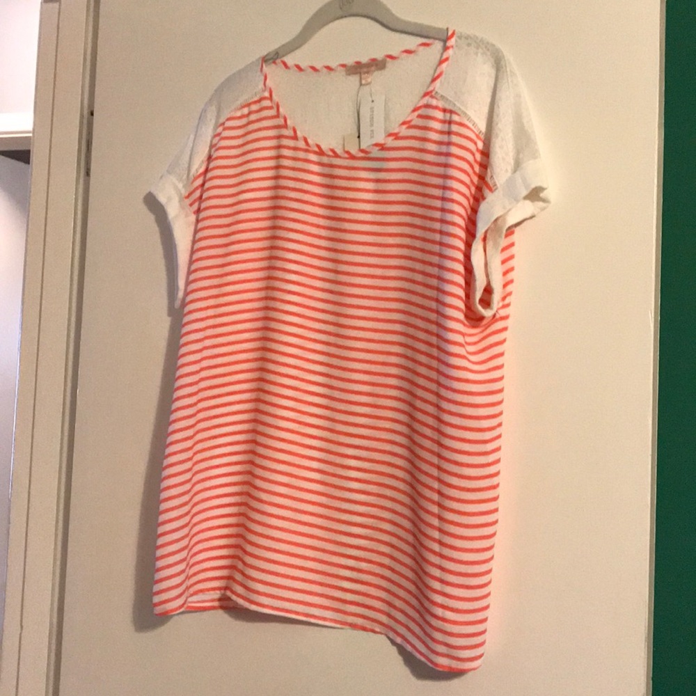 Skies are Blue Lenoir Mixed Material Pink & White